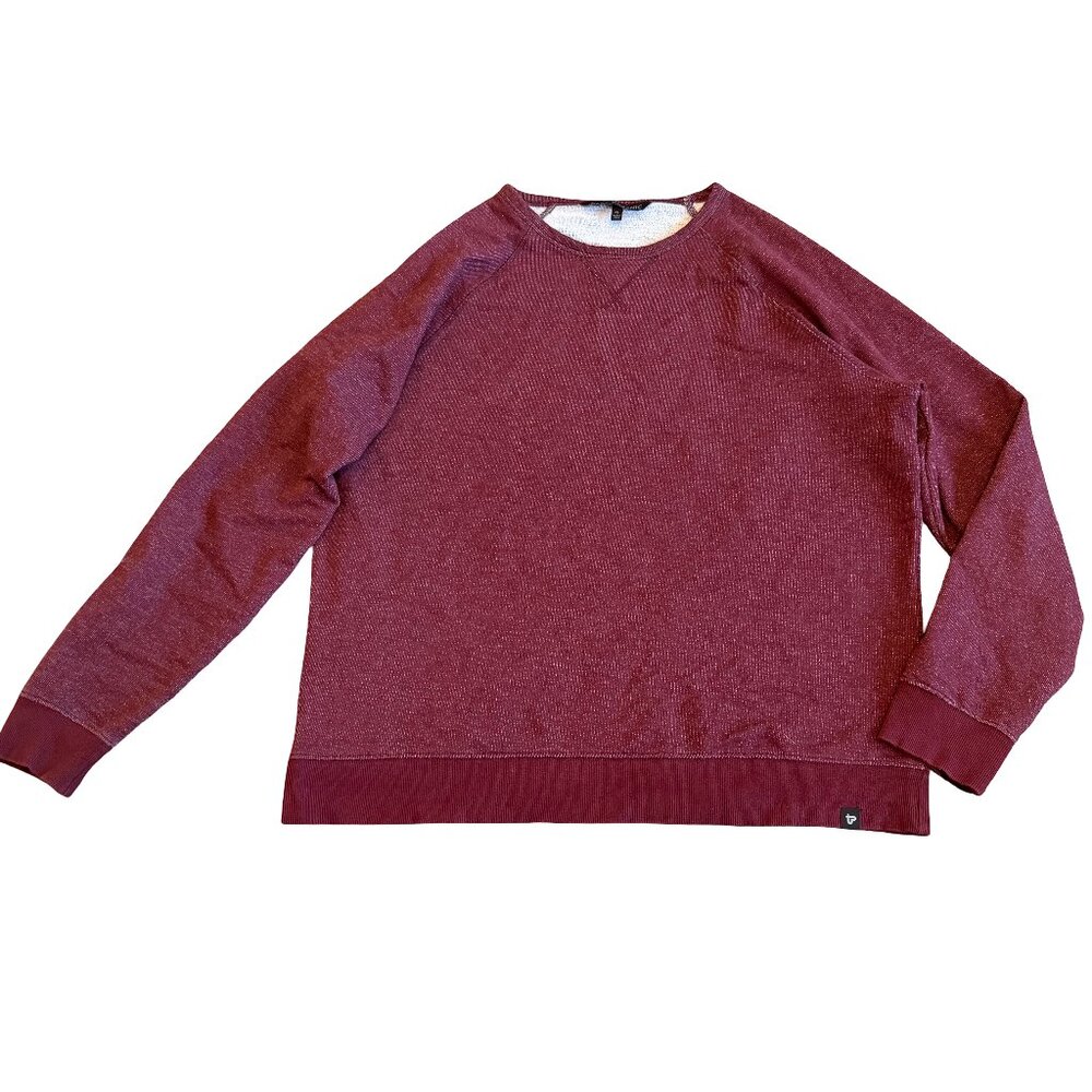 Pact Organic Burgundy Pullover Sweater Sweatshirt Comfort Stretch Size X-Large